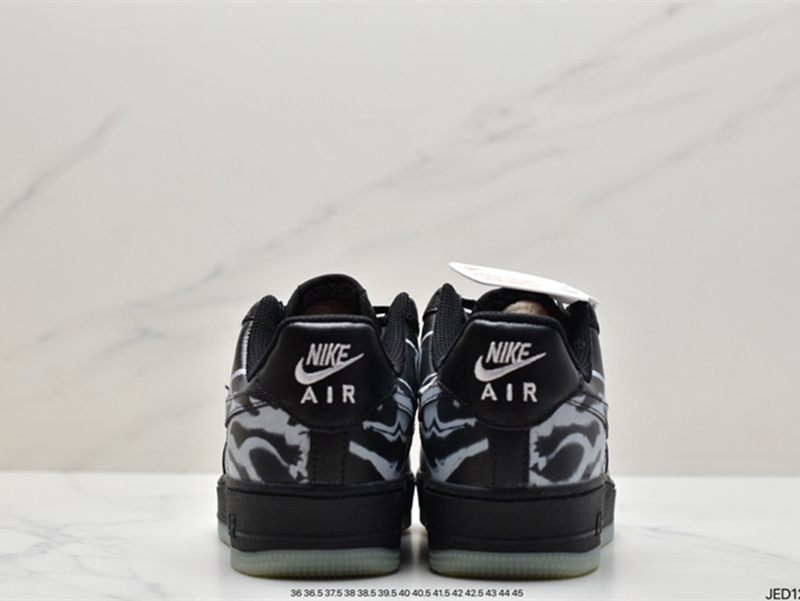 Nike Air Force 1 '07 QS Black Skeleton 2019 BQ7541-001 - Image 6
