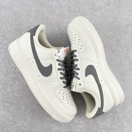 Nike Air Force White Dark Grey - Image 2