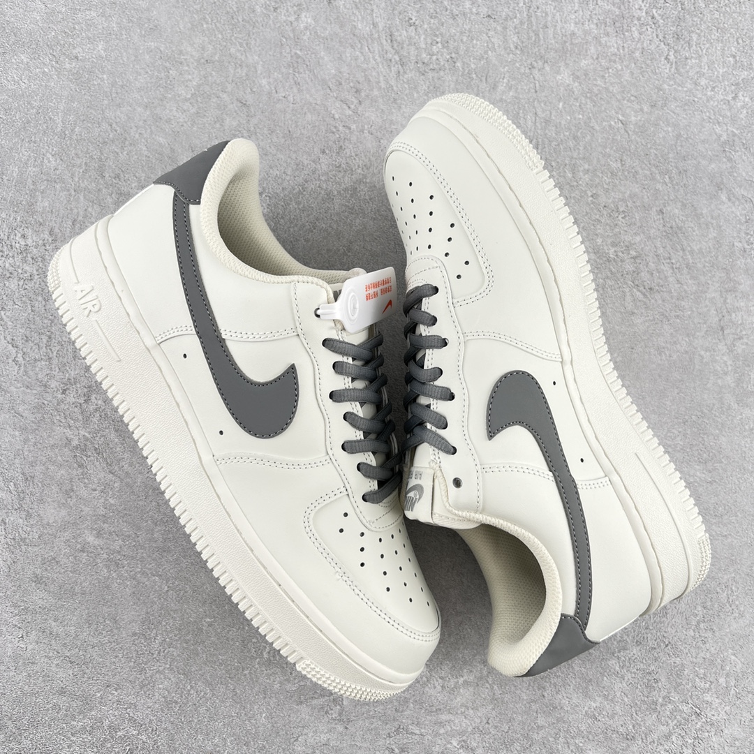 Nike Air Force White Dark Grey - Image 2