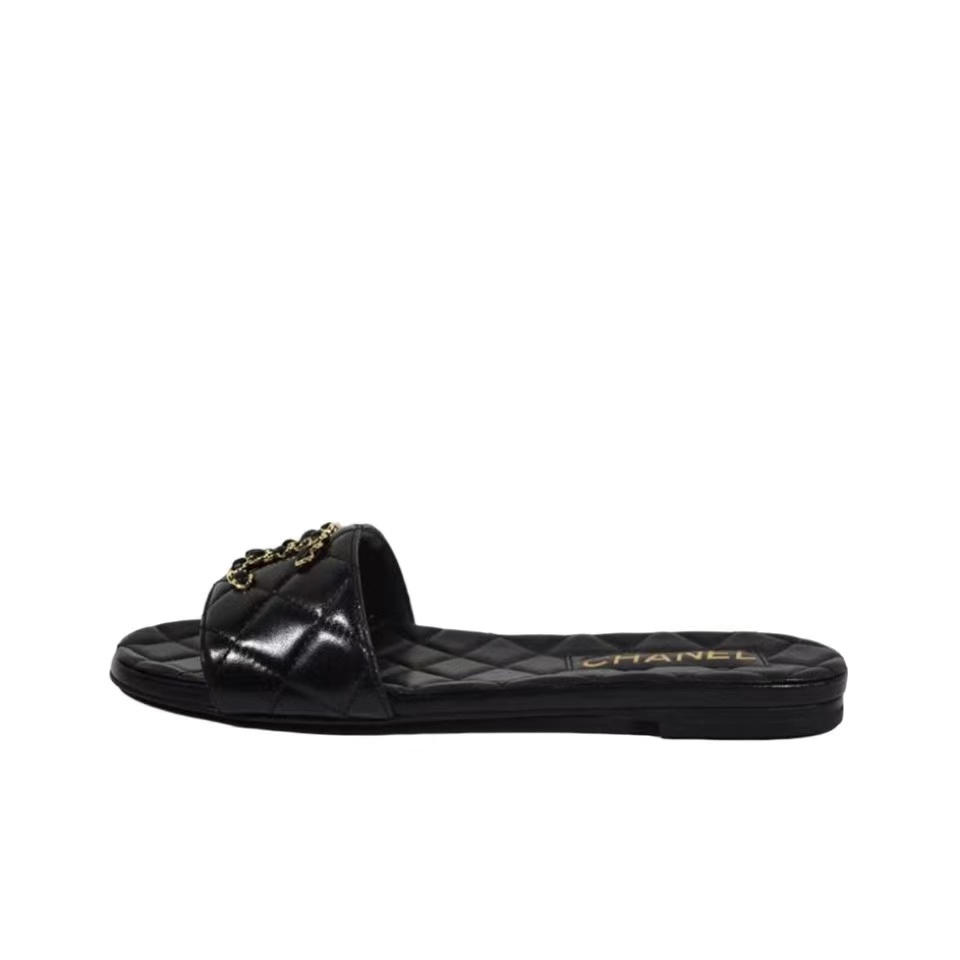 Chanel Fashion Flat Sandals Slide - Image 1