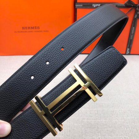 Hermes H Belt Buckle & Reversible Black For Women, Women Belt 380MM