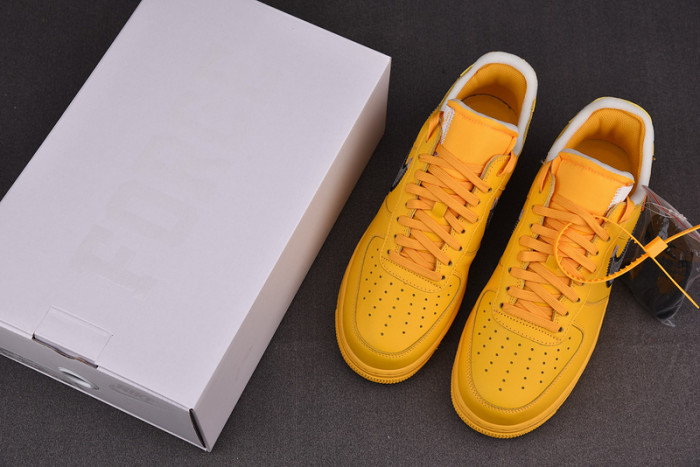 NIKE AIR FORCE 1 LOW OFF-WHITE UNIVERSITY GOLD METALLIC SILVER DD1876-700 - Image 31