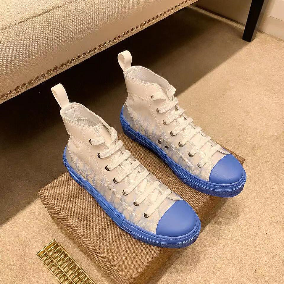 Dior B23 Low Top Logo Oblique Gradient Blue Canvas - Image 3