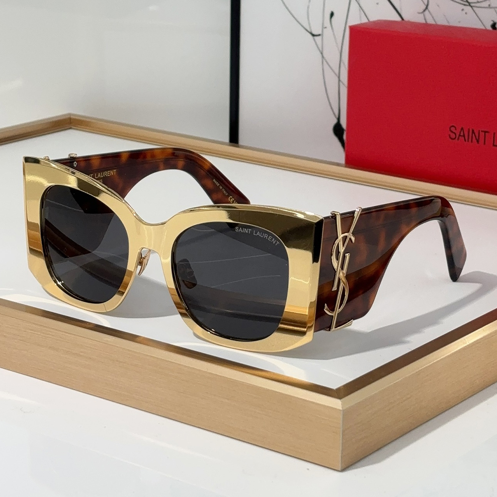 Saint Laurent YSL Logo Embellished Sunglasses Top Quality - Image 4
