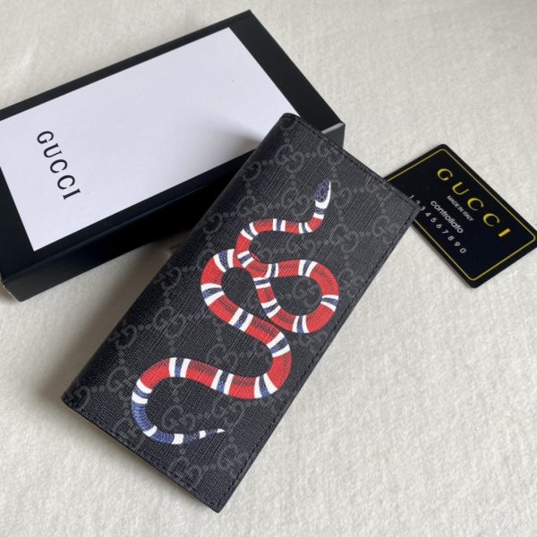 Gucci Unisex GG Supreme Printed Long Wallet