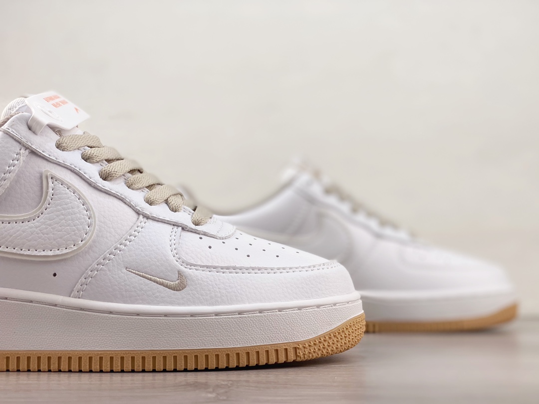 Nike Air Force White Brown - Image 5