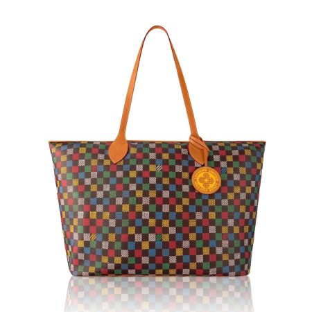 LV Neverfull Coated Canvas Tote Bag
