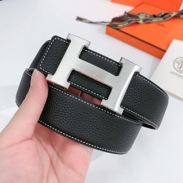 Hermes H Belt Buckle & Reversible Black For Women, Women Belt 380MM