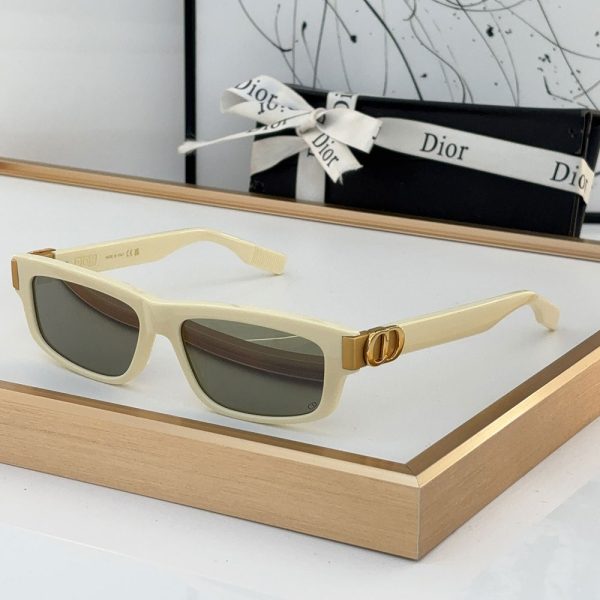 Dior Mirror Leg Stereoscopic Logo Acetate Fibre sunglasses Top quality