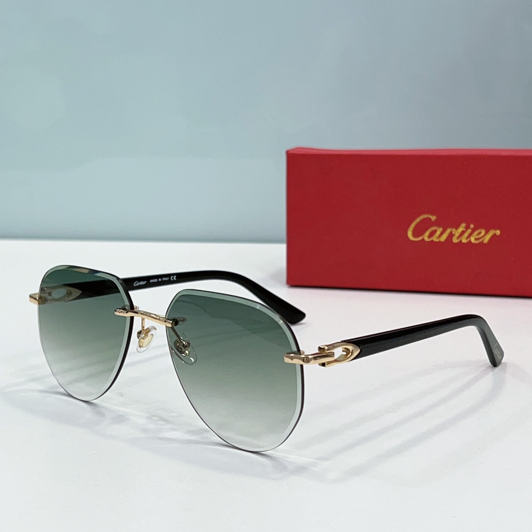 Cartier Metal Leg Rimless sunglasses Top quality - Image 6