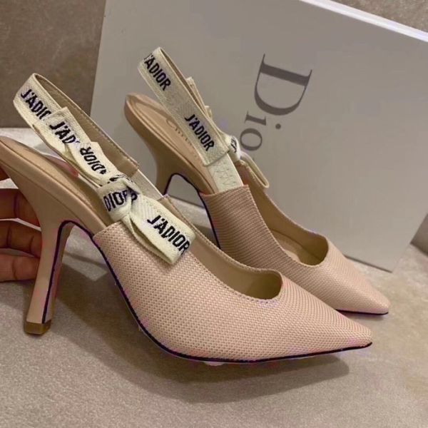 Dior J'Adior Embroidered Lace Halter Heels Slide Sandal 7A