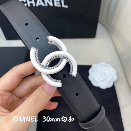 Chanel Belt With Double C Buckle Black Women Belt 30MM - Image 6