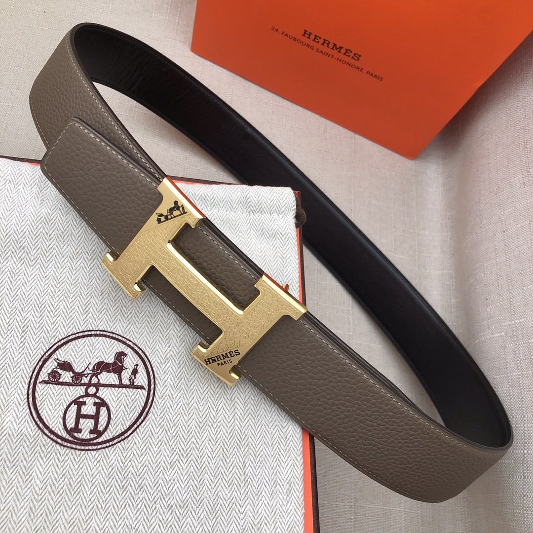 Hermes H Belt Buckle & Reversible Black For Women, Women Belt 380MM - Image 1