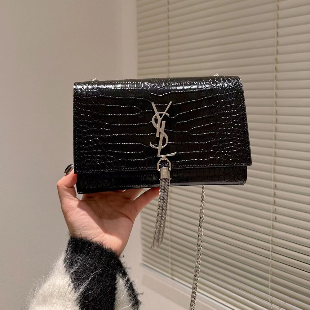 YSL Kate Tassel Crocodile Bag - Image 4