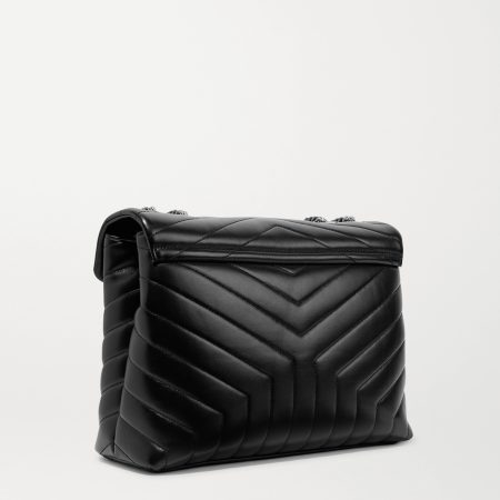 SAINT LAURENT Loulou medium quilted leather shoulder bag black - Image 4