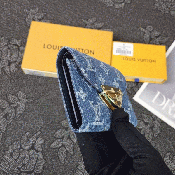 LV Monogram Jacquard Denim Money Clip