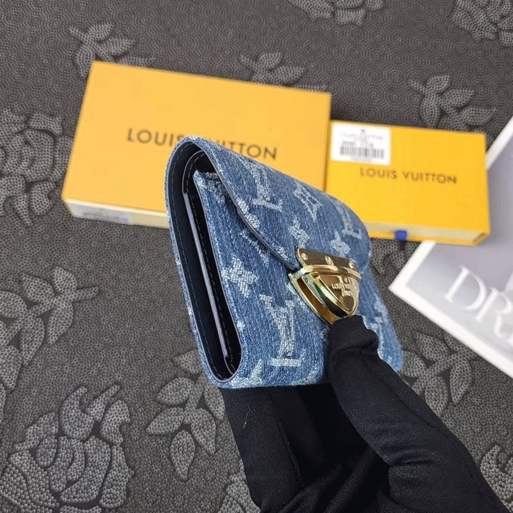 LV Monogram Jacquard Denim Money Clip - Image 4