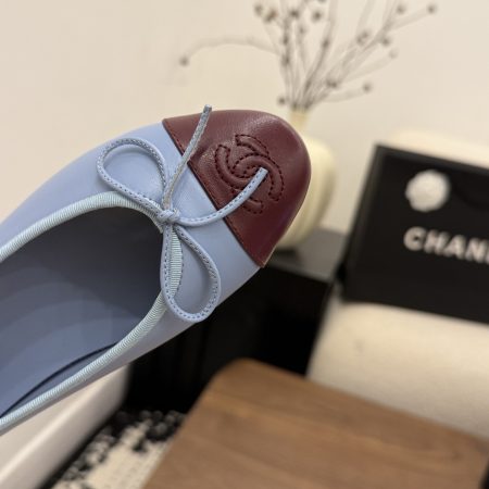 Chanel 26S Matthieu Blazy's Ballet Flats Burgundy Blue - Image 4