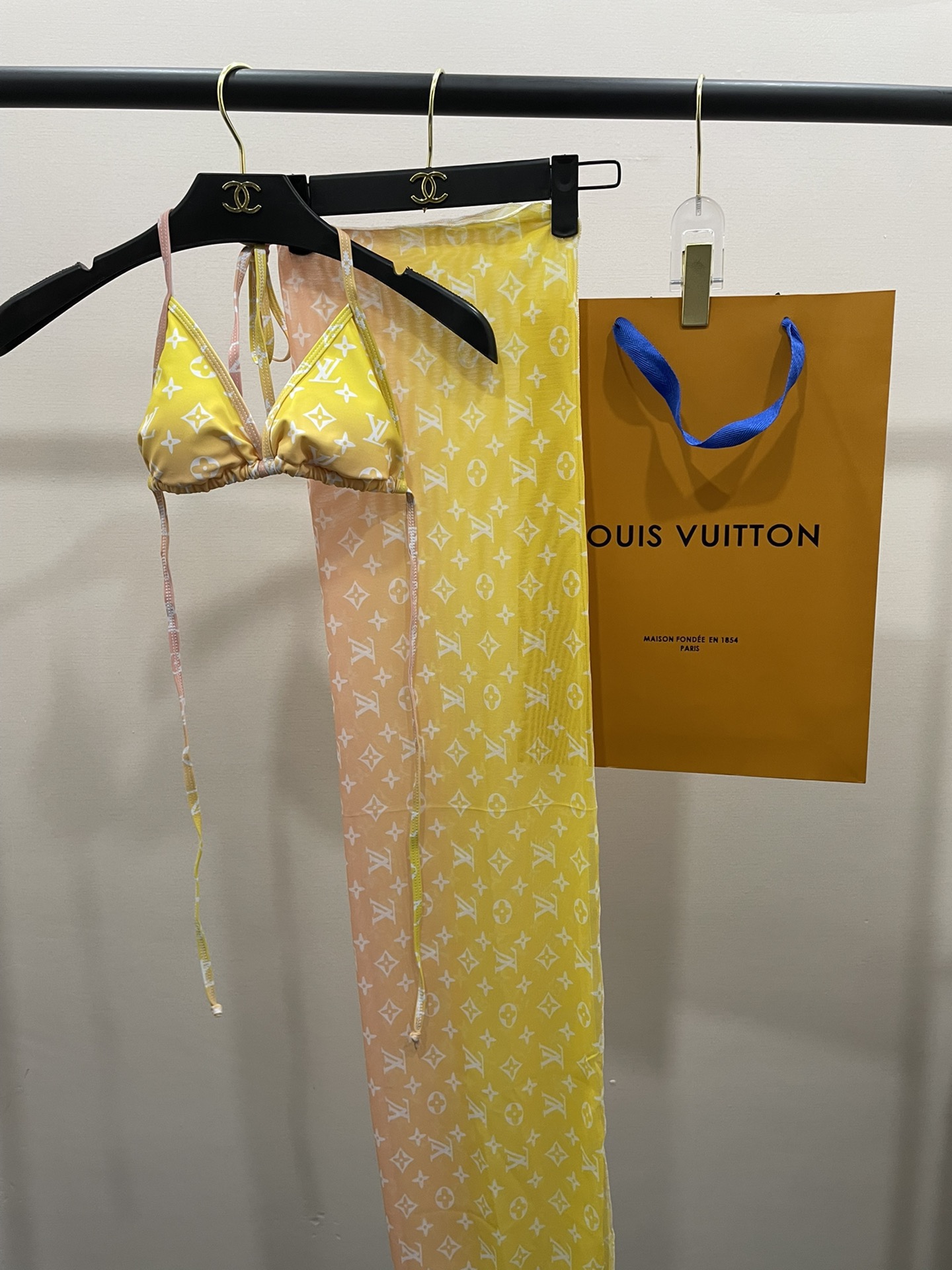 LV Two-Piece Swimsuit Swimwear - Image 1