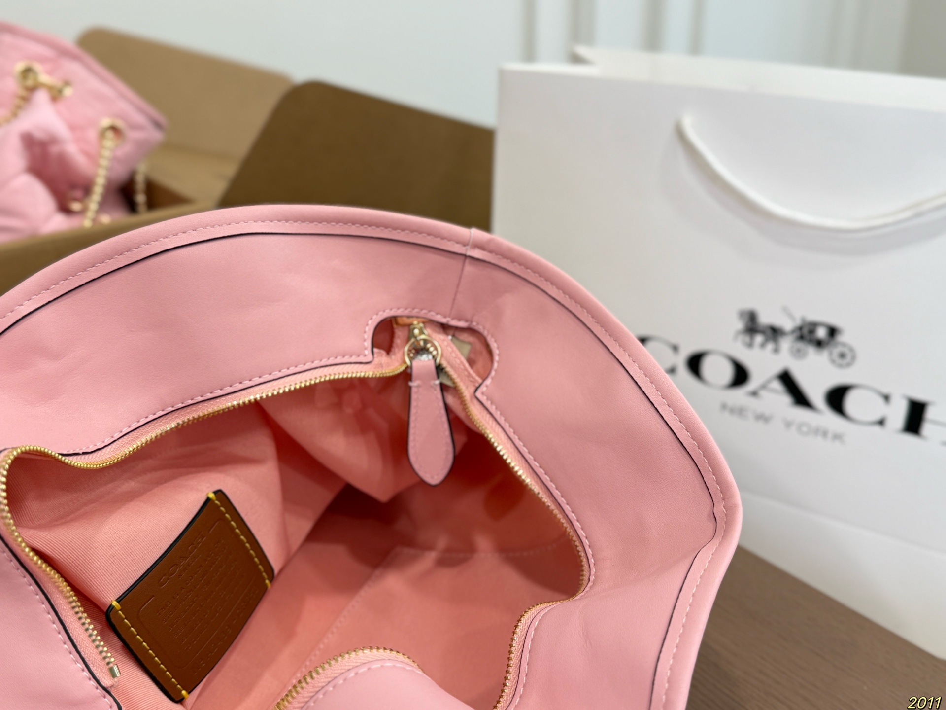 Coach Evelyn Denim Lucky Bag - Image 9