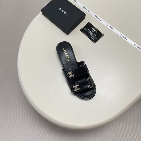 Chanel 26P Double C Diamond Buckle Velcro Slippers - Image 3