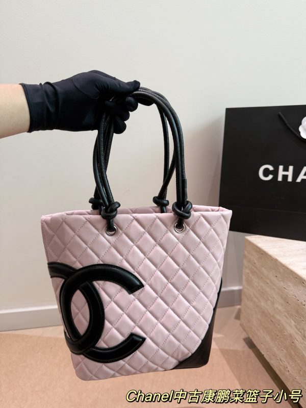 Chanel Cambon Line Matelassé Tote Hand Bag