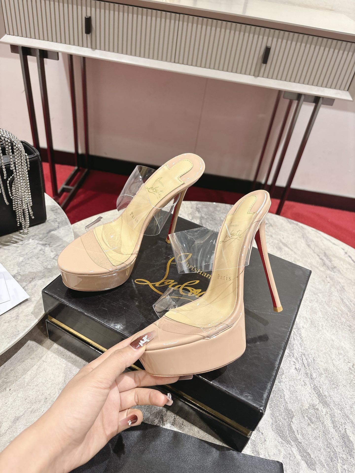 Christian Louboutin Just Nothing Alta Heels - Image 2