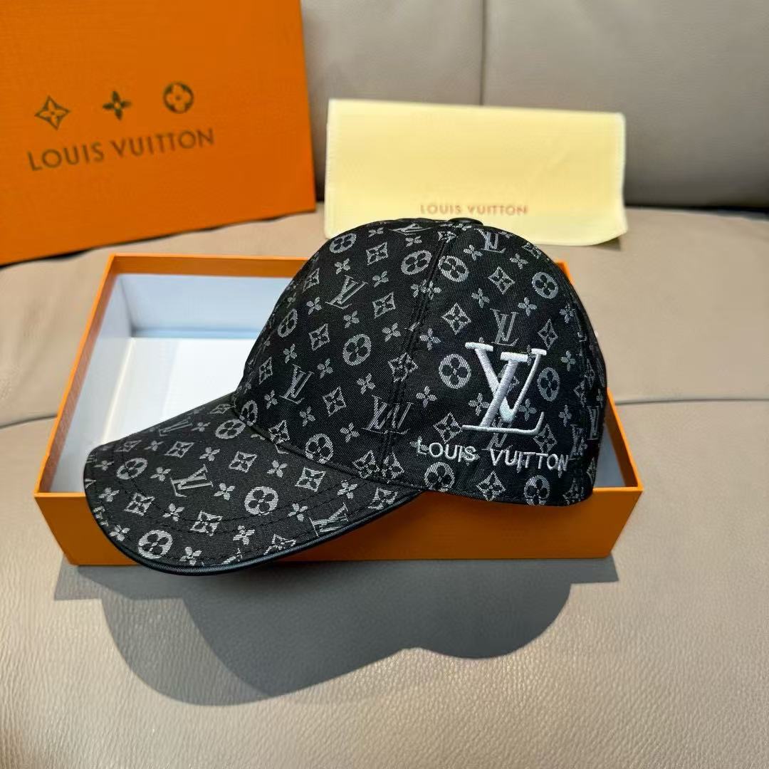 LV Monogram Black Hat - Image 1