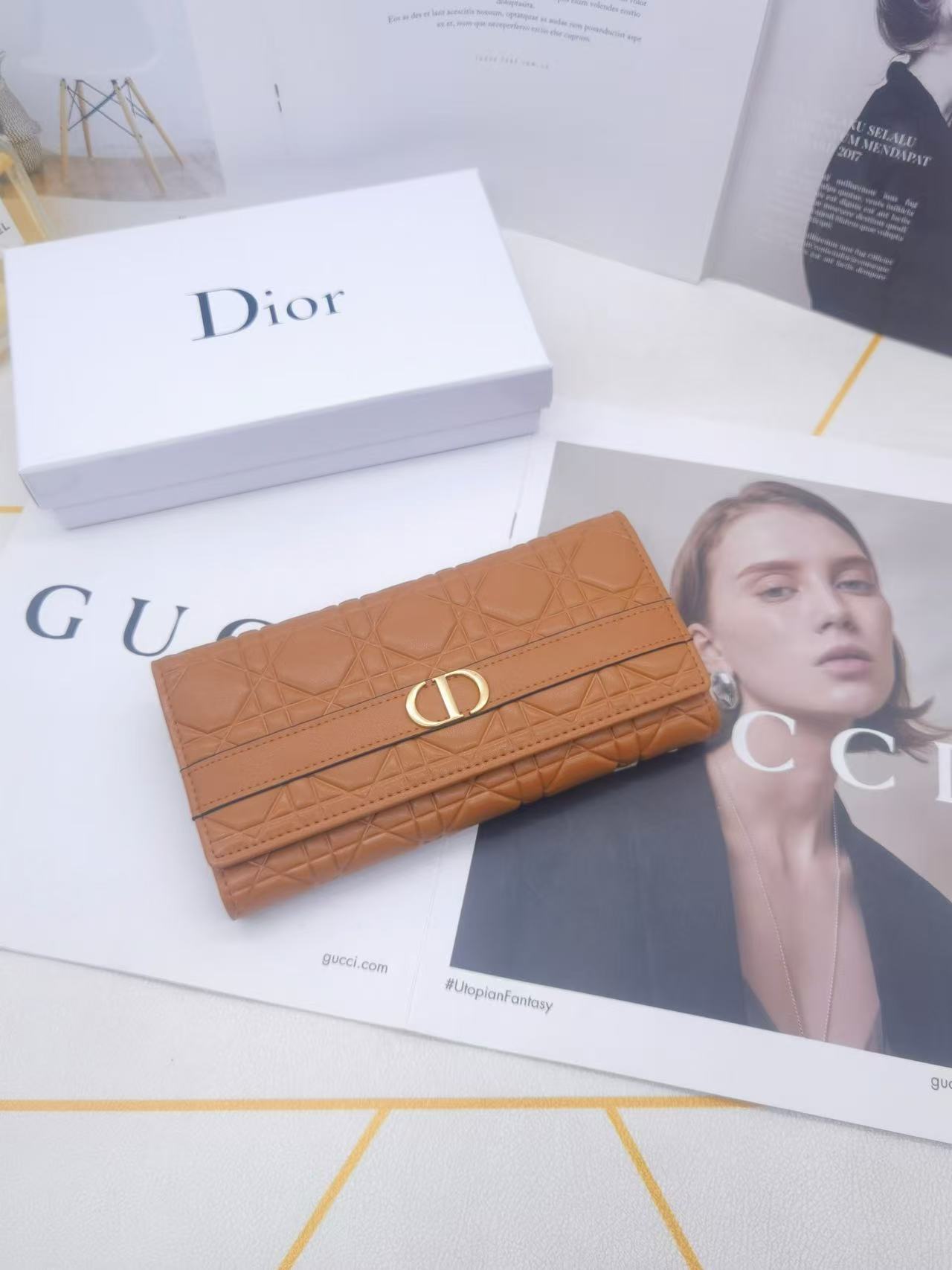 Dior Quilted Leather Long Wallet - Image 6