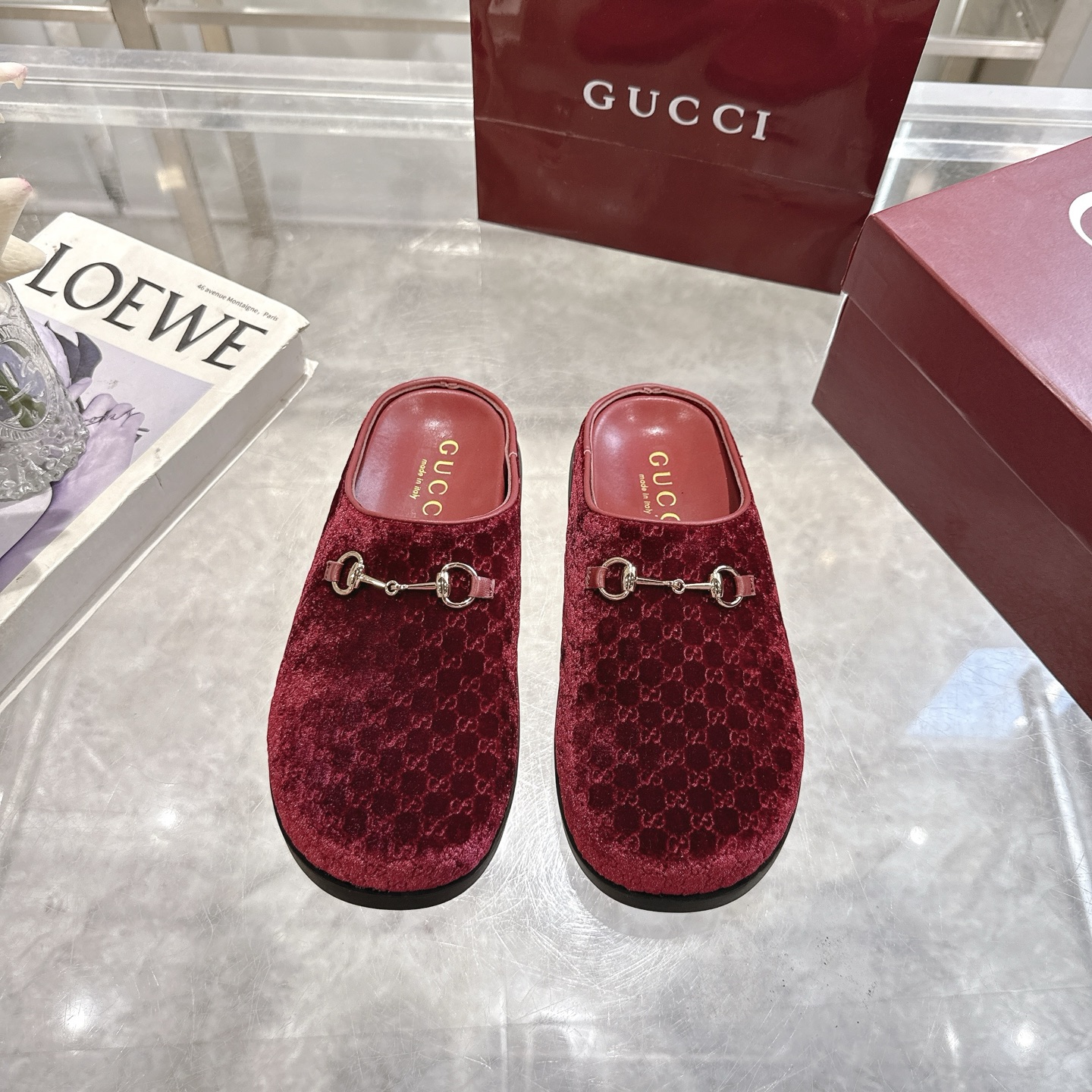 Gucci Horsebit Cotton Slippers - Image 1