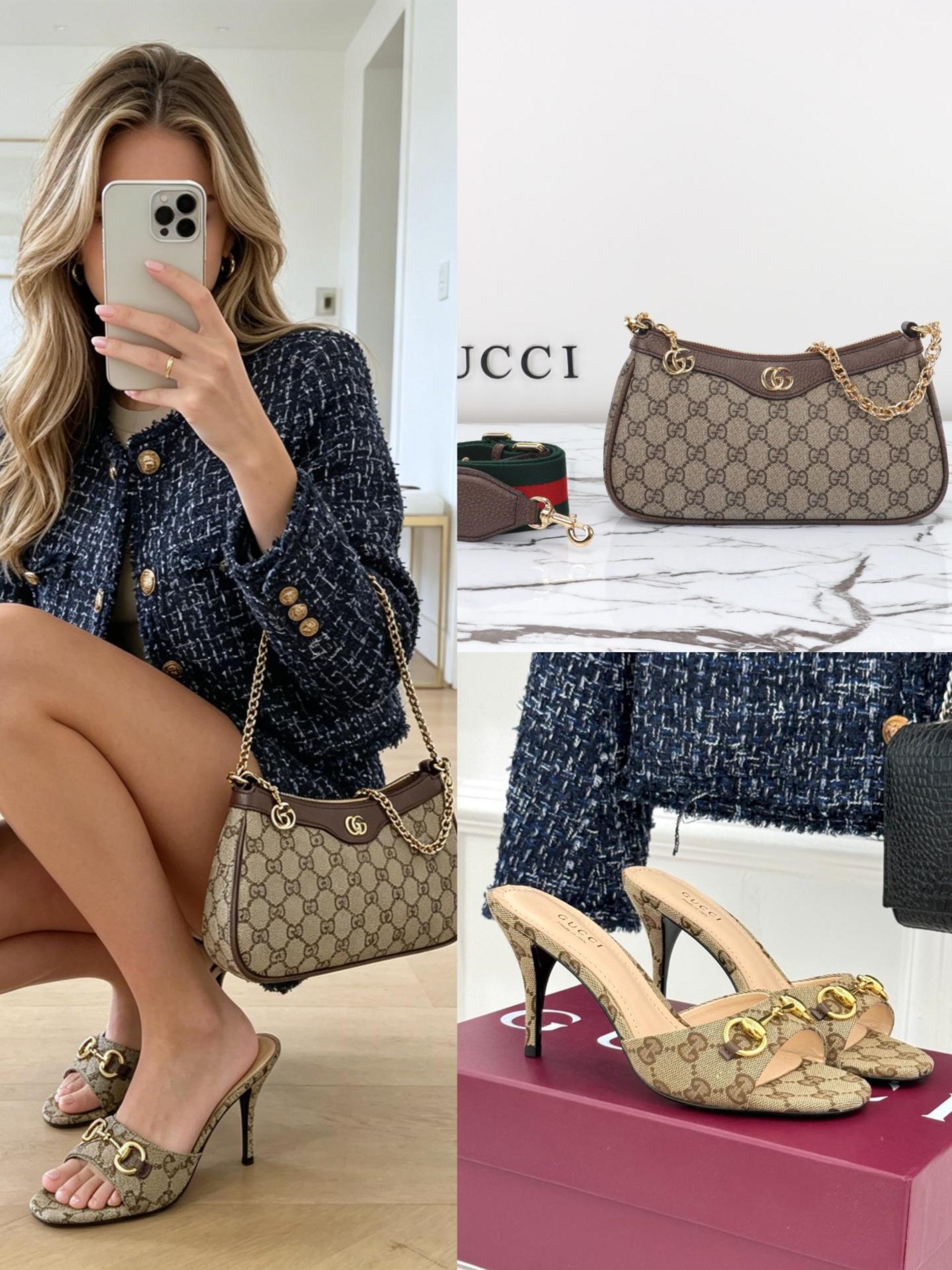 Gucci Shoes & Bag Set - Image 1