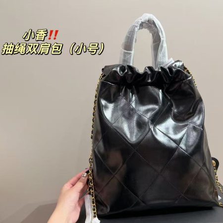 Chanel 23P Black Beaute Backpack 22 Mini Bag - Image 7