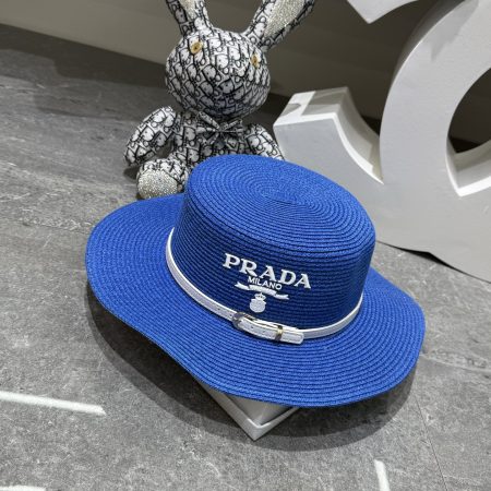 Prada Flat-Brimmed Straw Hat - Image 5