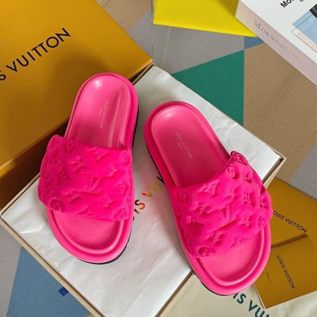 LV Pollow Nylon Velcro Slide Sandal - Image 7