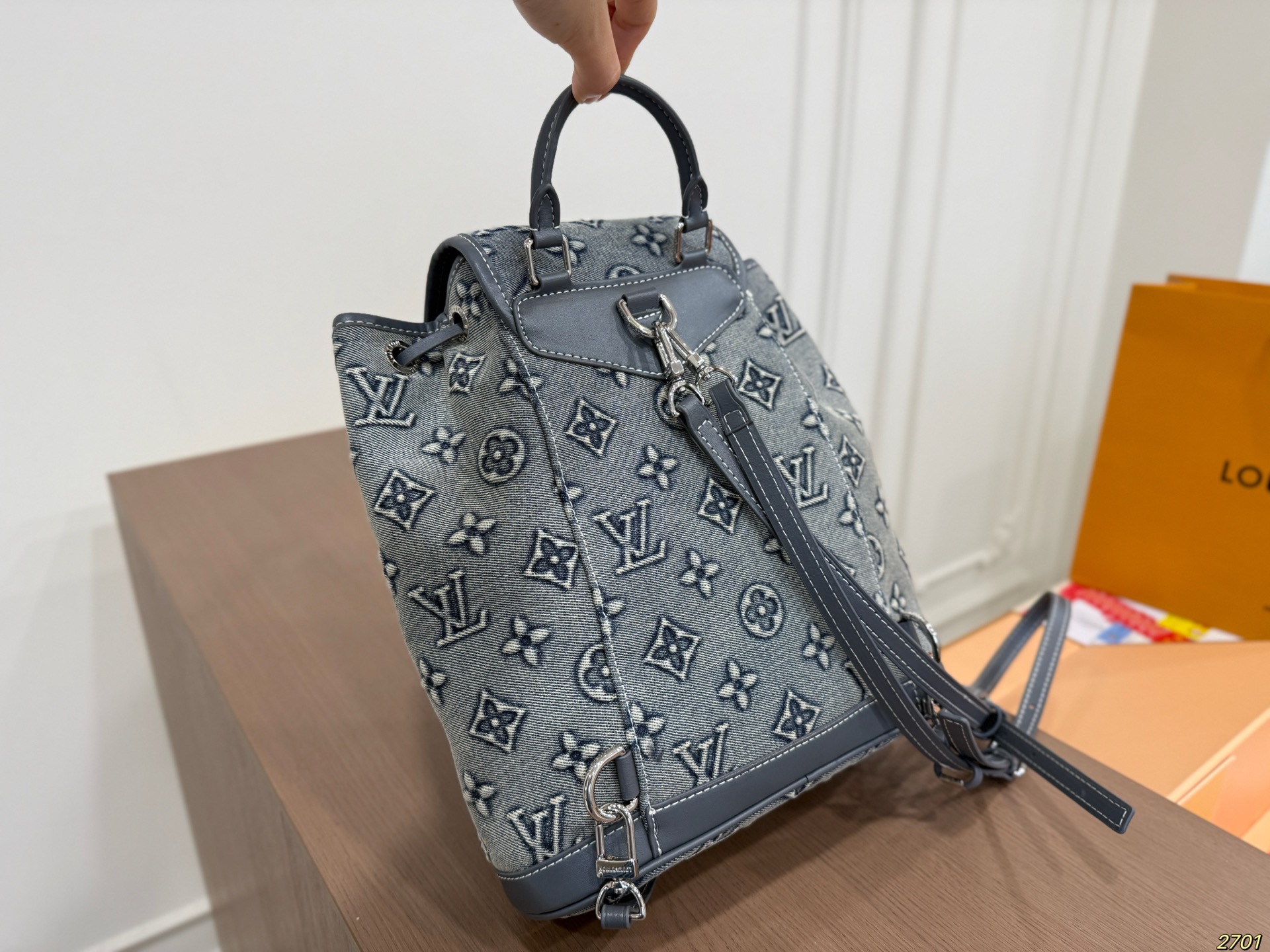 LV Denim Backpack - Image 8