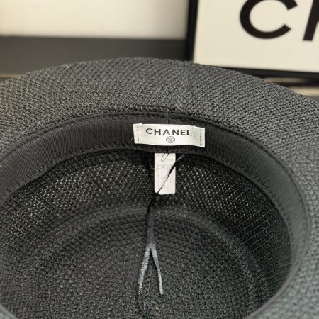 Chanel Flat-Brimmed Straw Hat - Image 8