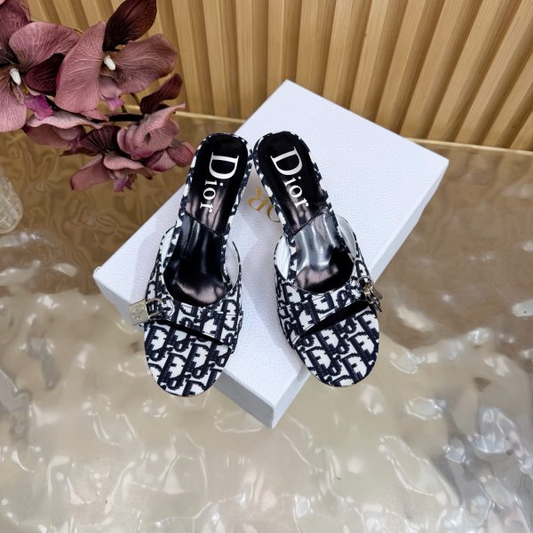 Dior denim lock & key shoes