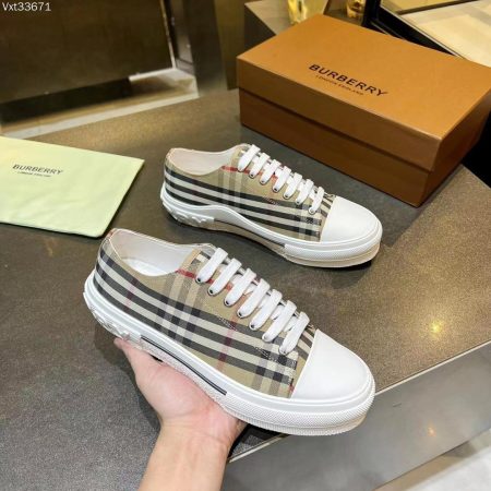 Burberry Men's Jack Check Low Top Tennis Sneakers - Image 2