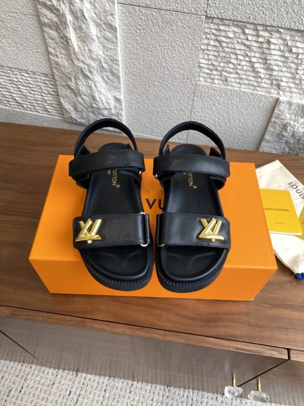 LV Sunset Flat Comfort Sandals in Monogram Canvas
