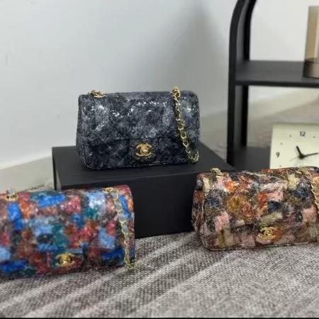 Chanel Sequined CF Chain Bag - Image 2