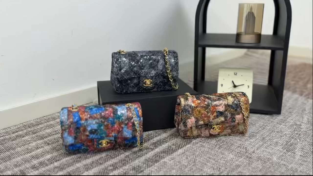 Chanel Sequined CF Chain Bag - Image 2