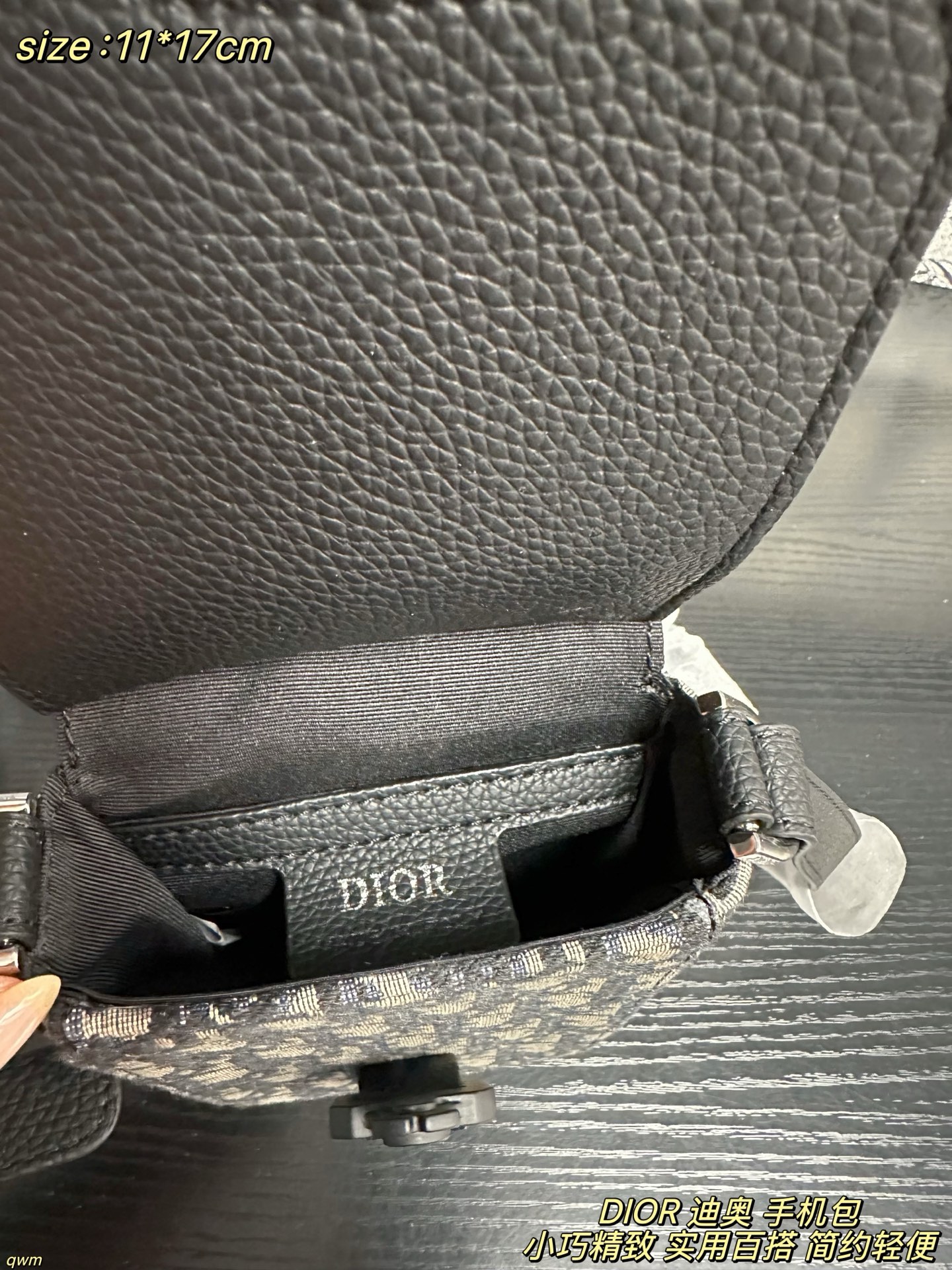 Dior Oblique GrainedCalfskin Vertical Saddle Bag - Image 10