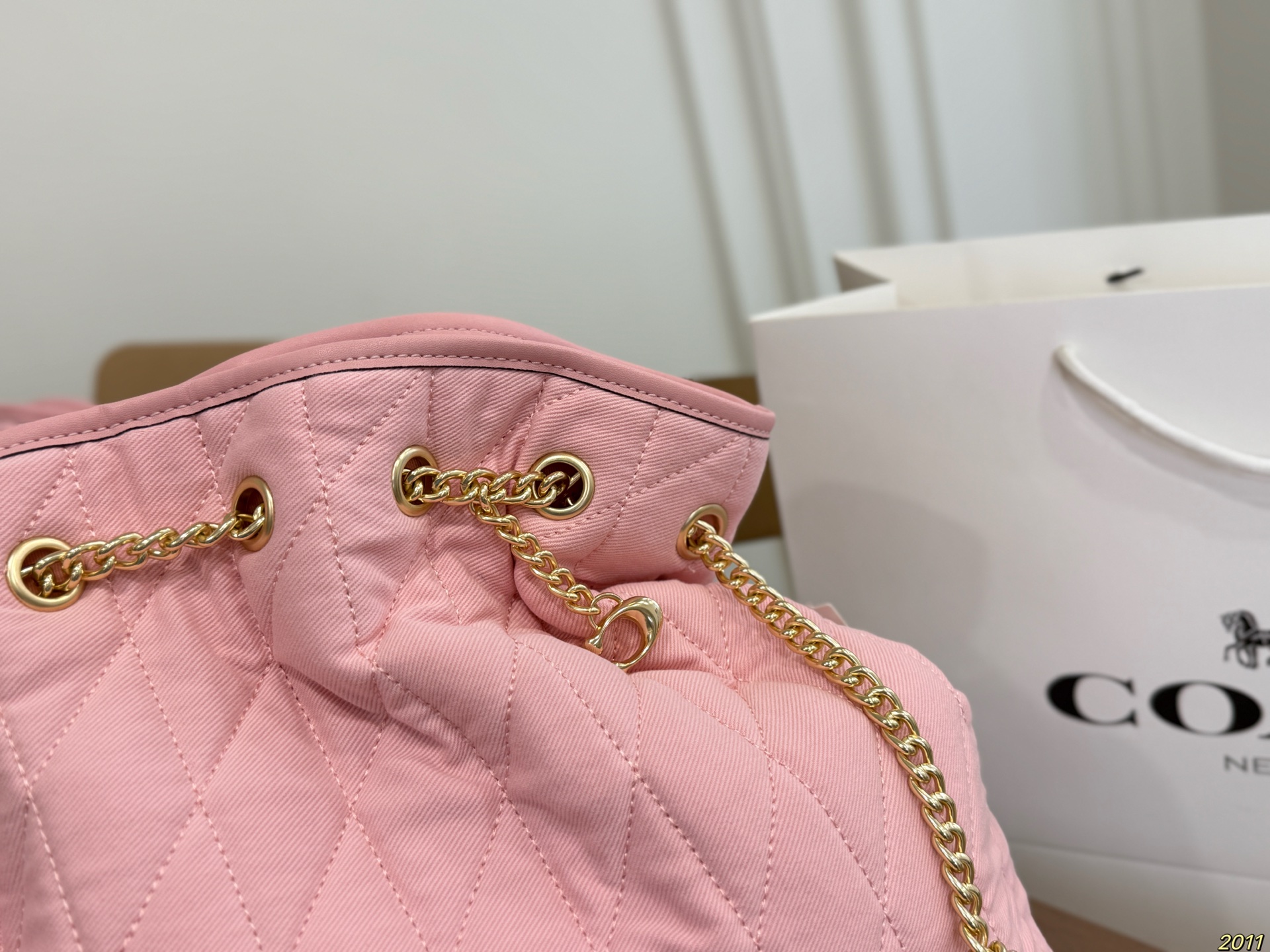 Coach Evelyn Denim Lucky Bag - Image 6