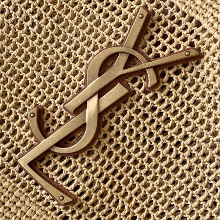 YSL Saint Laurent Raffia Icare Shopping Tote Bag - Image 5
