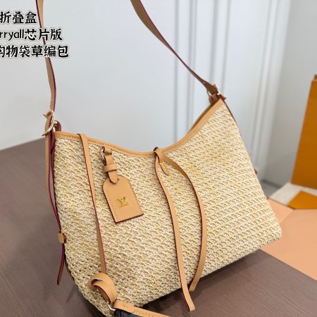 LV Shopping Bag, Woven Straw Bag