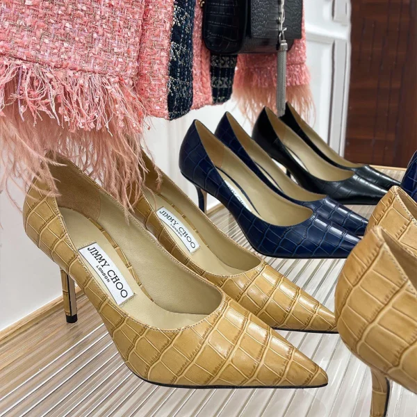 Jimmy Choo Classic Stone Print Heels