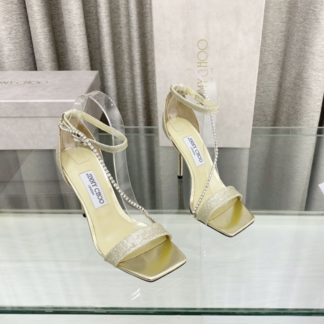 Jimmy Choo 10CM Leather Slide Heels - Image 2
