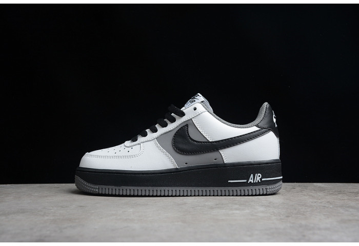 Nike Air Force 1 Low White Dark Grey Black Shoes 553689-609 - Image 1