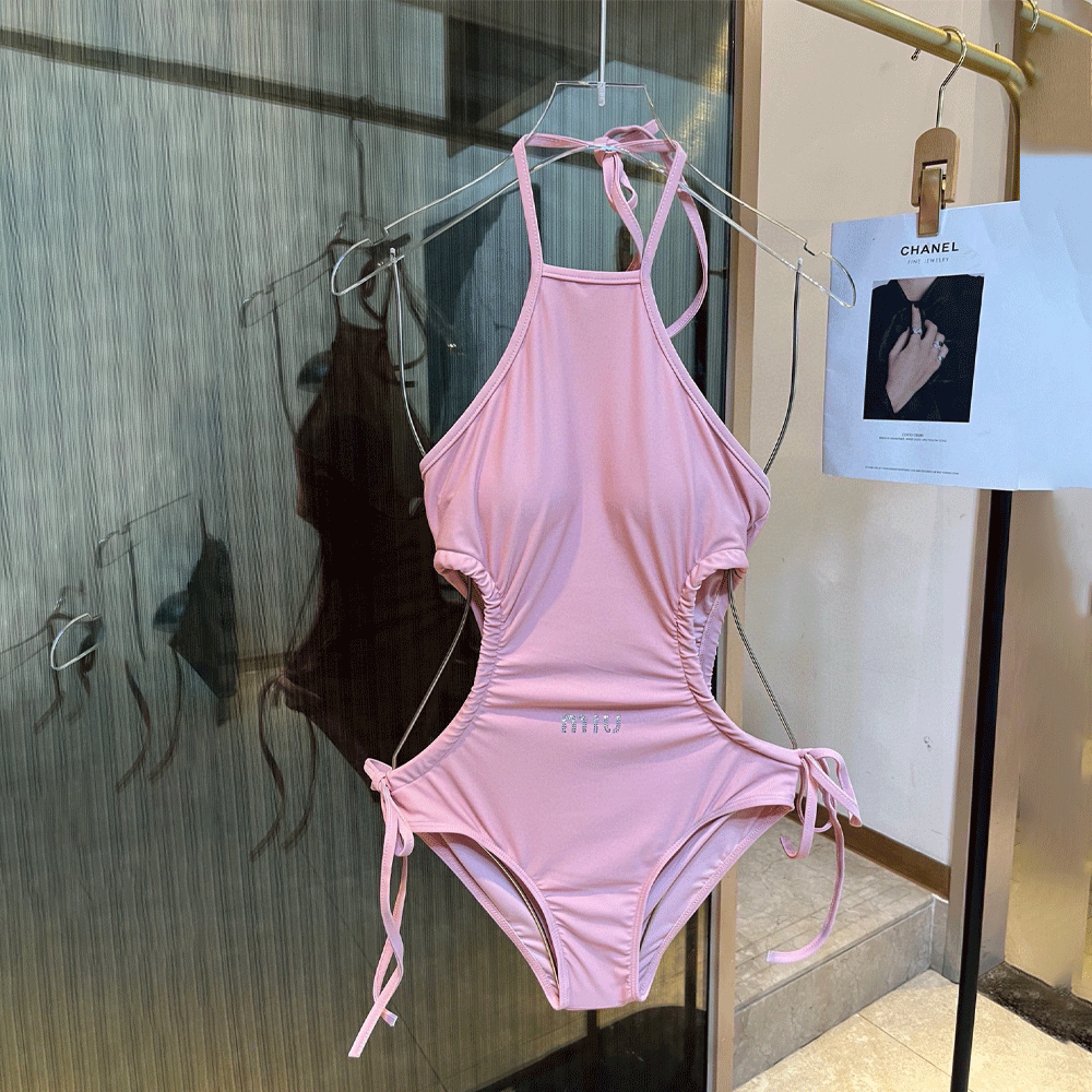 MIU MIU   One-piece With Buckle And Suspenders Swimwear - Image 1