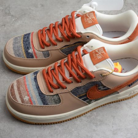 Nike Air Force 1 07 ESS White Brown Metallic Gold CW2288-686 - Image 13